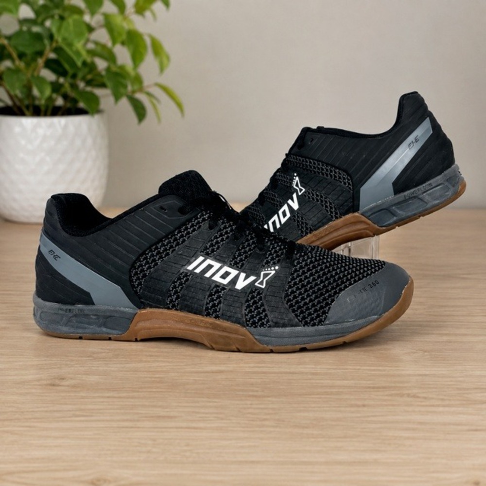 Inov-8 F-Lite 260 Knit Black With Gum Sole Gym CrossFit Sneakers Size Mens 10